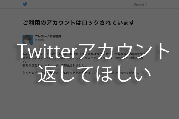 Twitterへ、凍結に対してアポ無しで凸したのは謝るから、せめて4日前に送信したフォームへの自動返信が欲しい